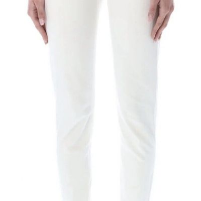 $690 Tom Ford Women's White High-Waist Logo Banded Denim Leggings Pants Size 44